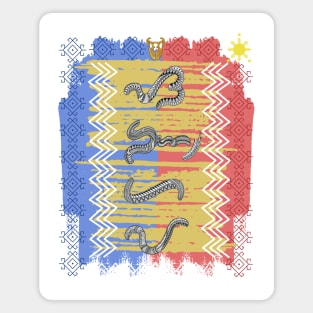 Philippine Flag / Baybayin word Sanghaya (Dignity) Magnet